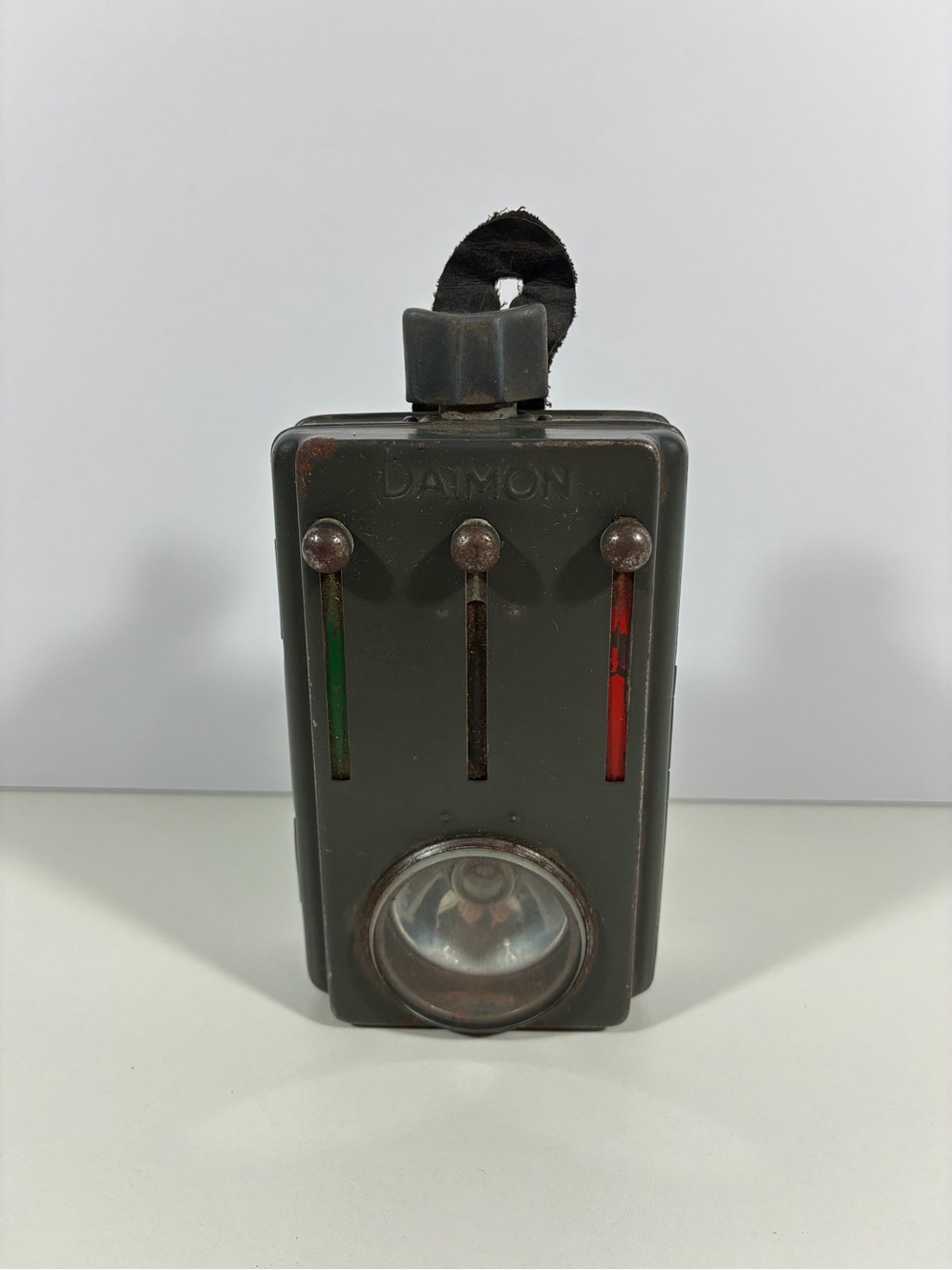 WWII German Military Daimon Flashlight 3 Color Signals Authentic Original CLEAN